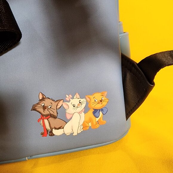 Loungefly Disney The Aristocats Window Portrait Glow-in-the-Dark Mini Backpack - Picture 7 of 12